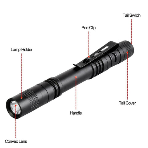 Tileon Pen Flashlight in use during outdoor activity demonstrates compact practicality.