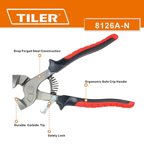 TILER soft-grip handle close-up for comfortable prolonged tiling