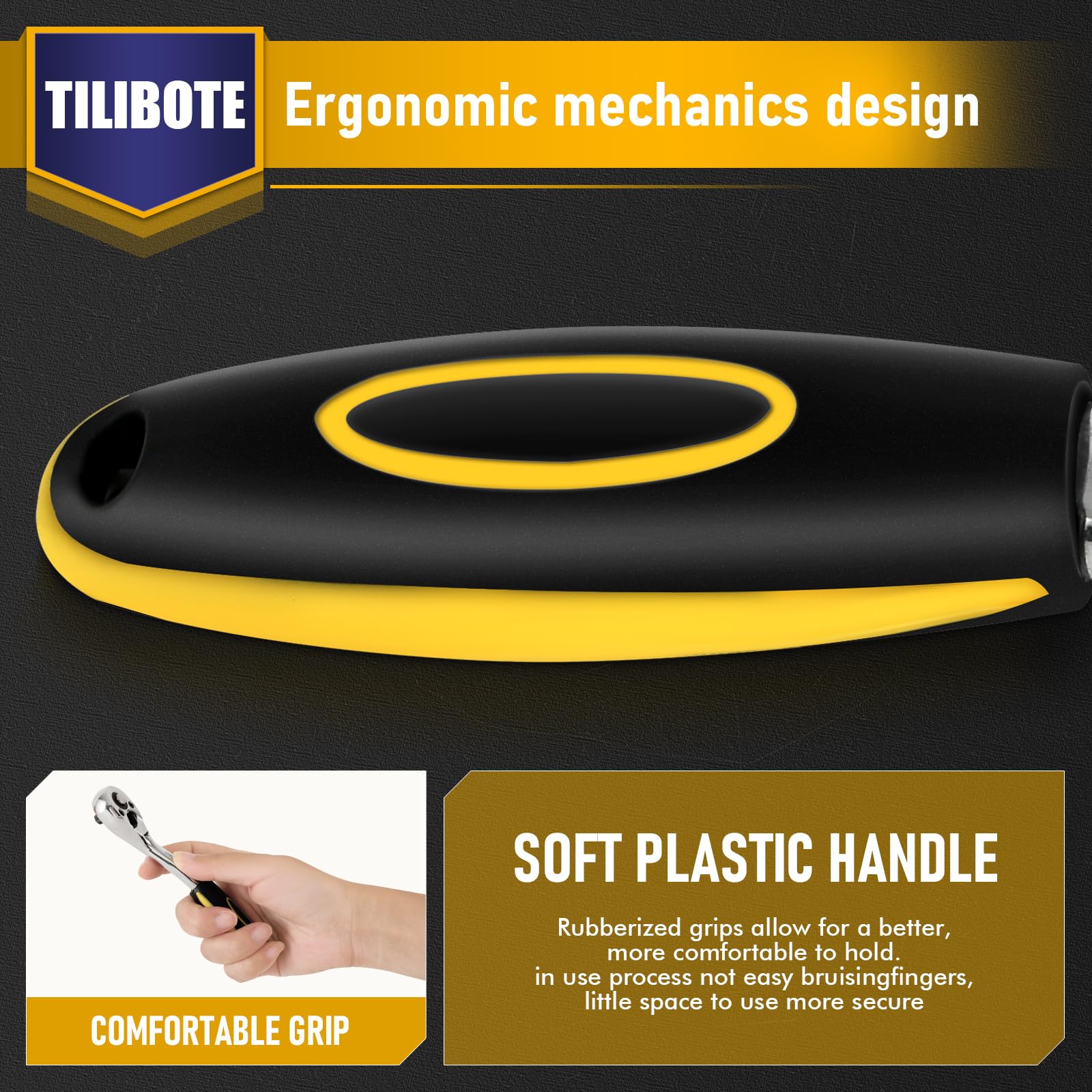 TILIBOTE SAE and metric sockets for versatile repairs