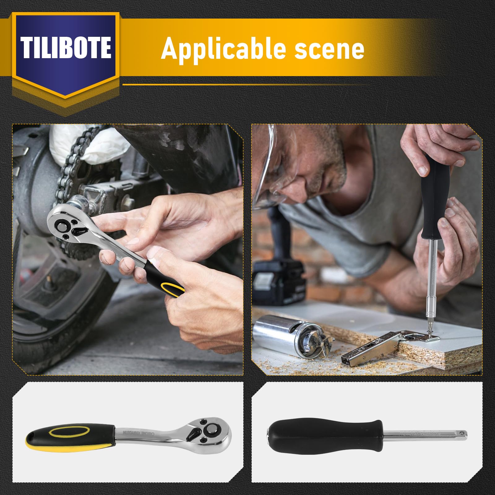 TILIBOTE screwdriver bit kit for common fasteners