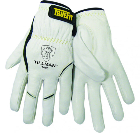 Tillman 11-inch pearl-black goatskin TIG welding gloves with Kevlar for durable dexterity during welding