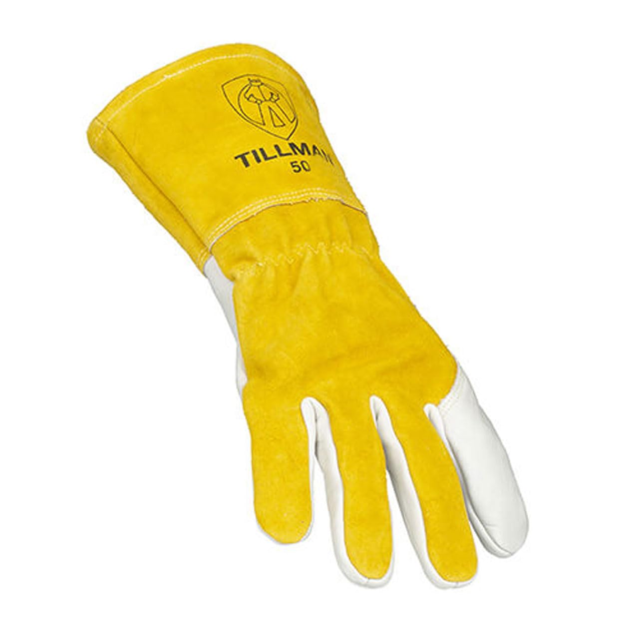 Tillman MIG XL14 glove 4-inch cuff provides forearm protection.