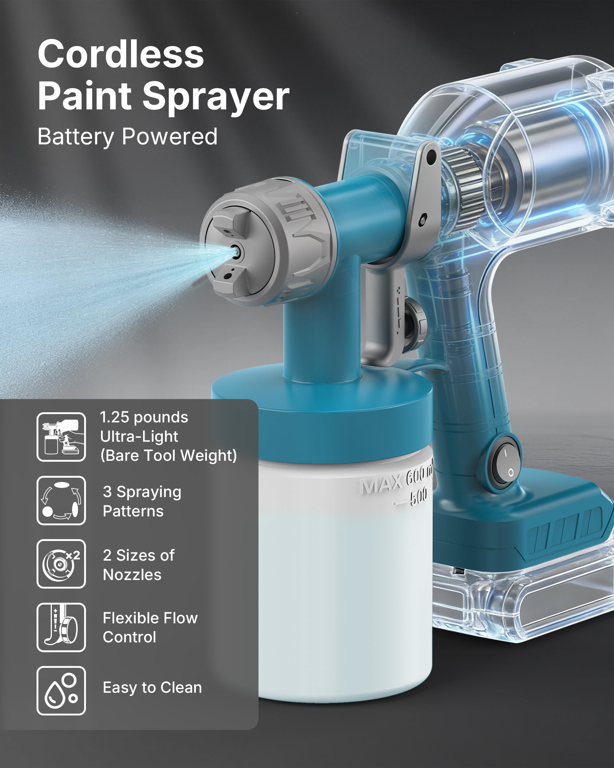 Tilswall quick-swap nozzles provide precise 1.5mm and 2.0mm options.