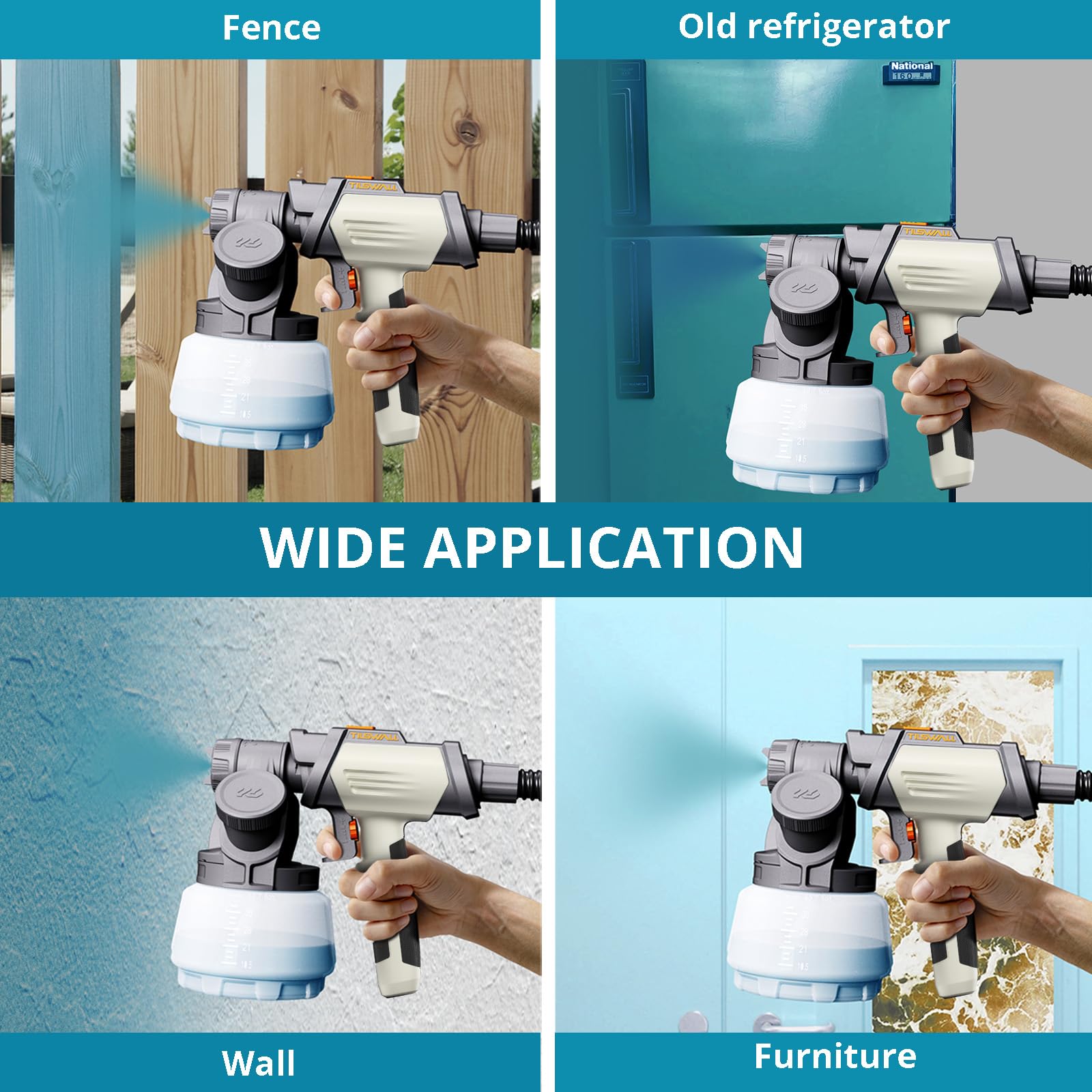 HVLP knob on Shark 800W adjusts spray volume.