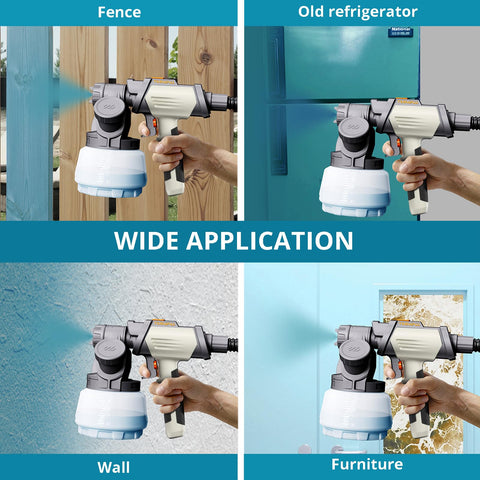 HVLP knob on Shark 800W adjusts spray volume.