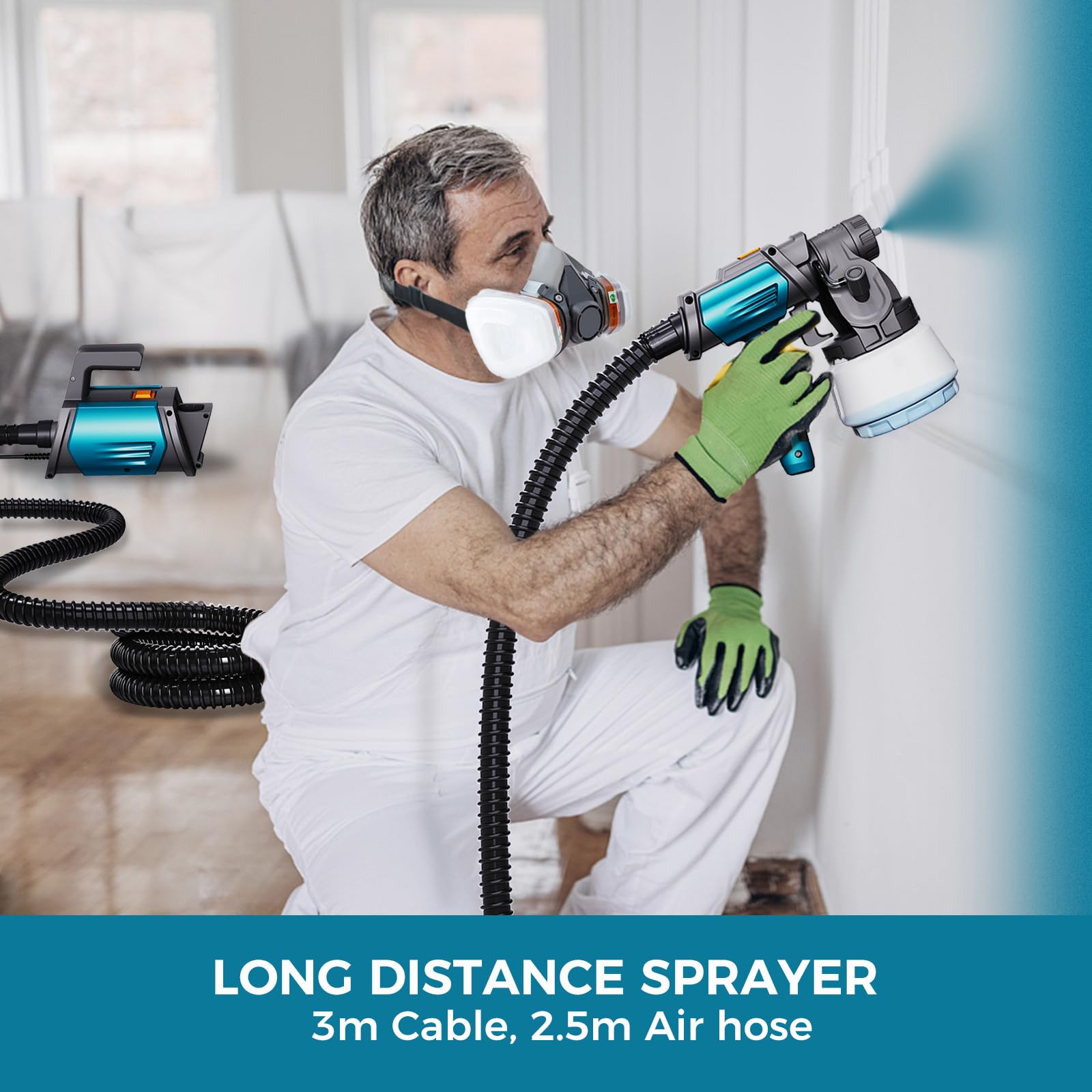 Tilswall Shark 800W suitable for outdoor fence and deck refinishing tasks