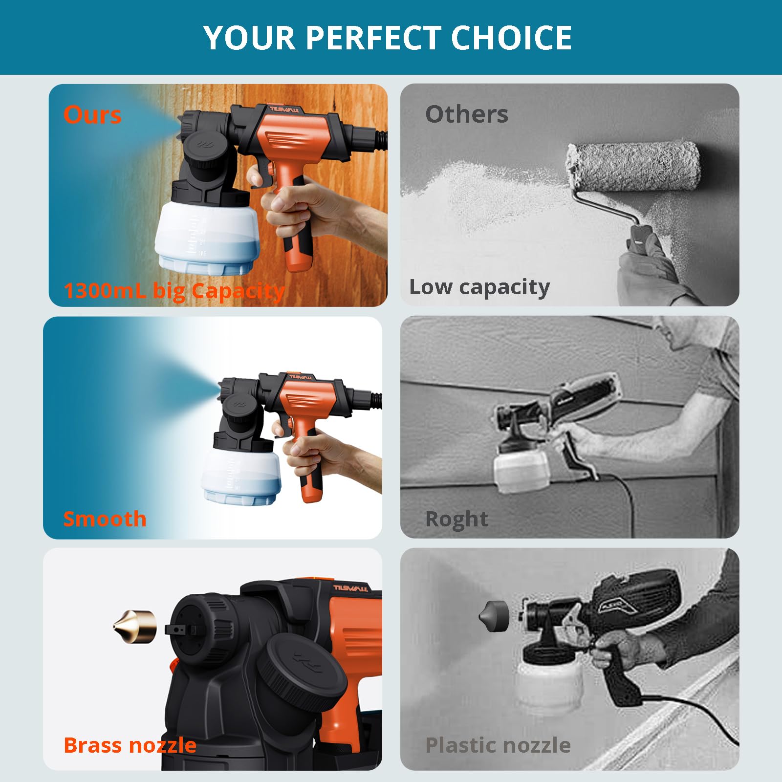 Complete sprayer kit includes seals, nozzles, and accessories for quick setup