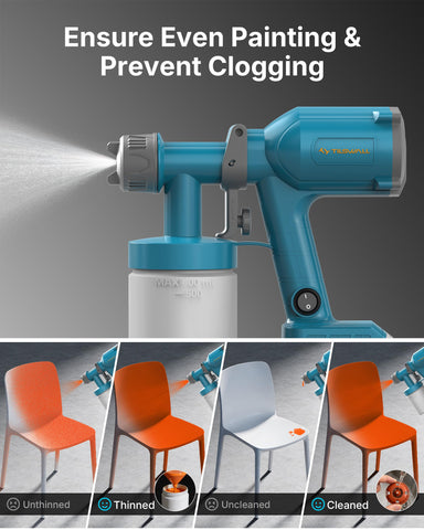 Tilswall three spray modes support diverse painting tasks.