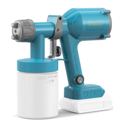Tilswall ultra-light cordless sprayer with 20oz cup for fast wall refinishing.