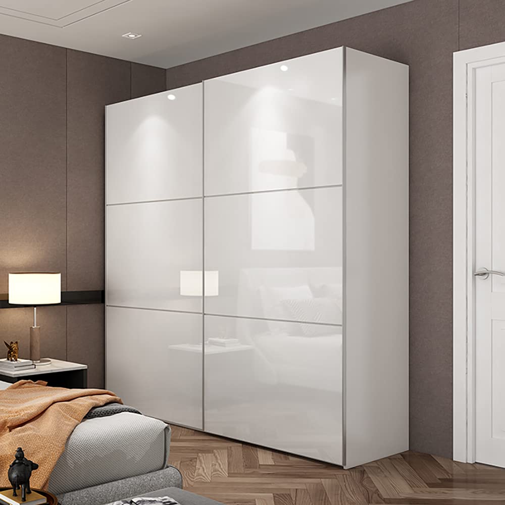 Tiltil glossy white wallpaper for countertops and kitchen cabinets.