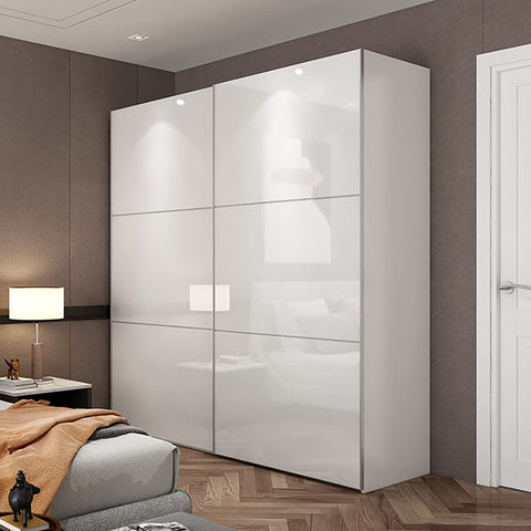 Tiltil glossy white wallpaper for countertops and kitchen cabinets.