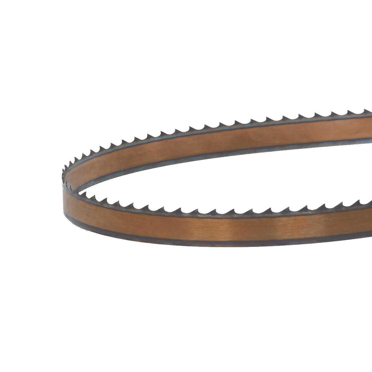Timber Wolf bandsaw blade 111in x 3/4in close-up highlights precision and durability.
