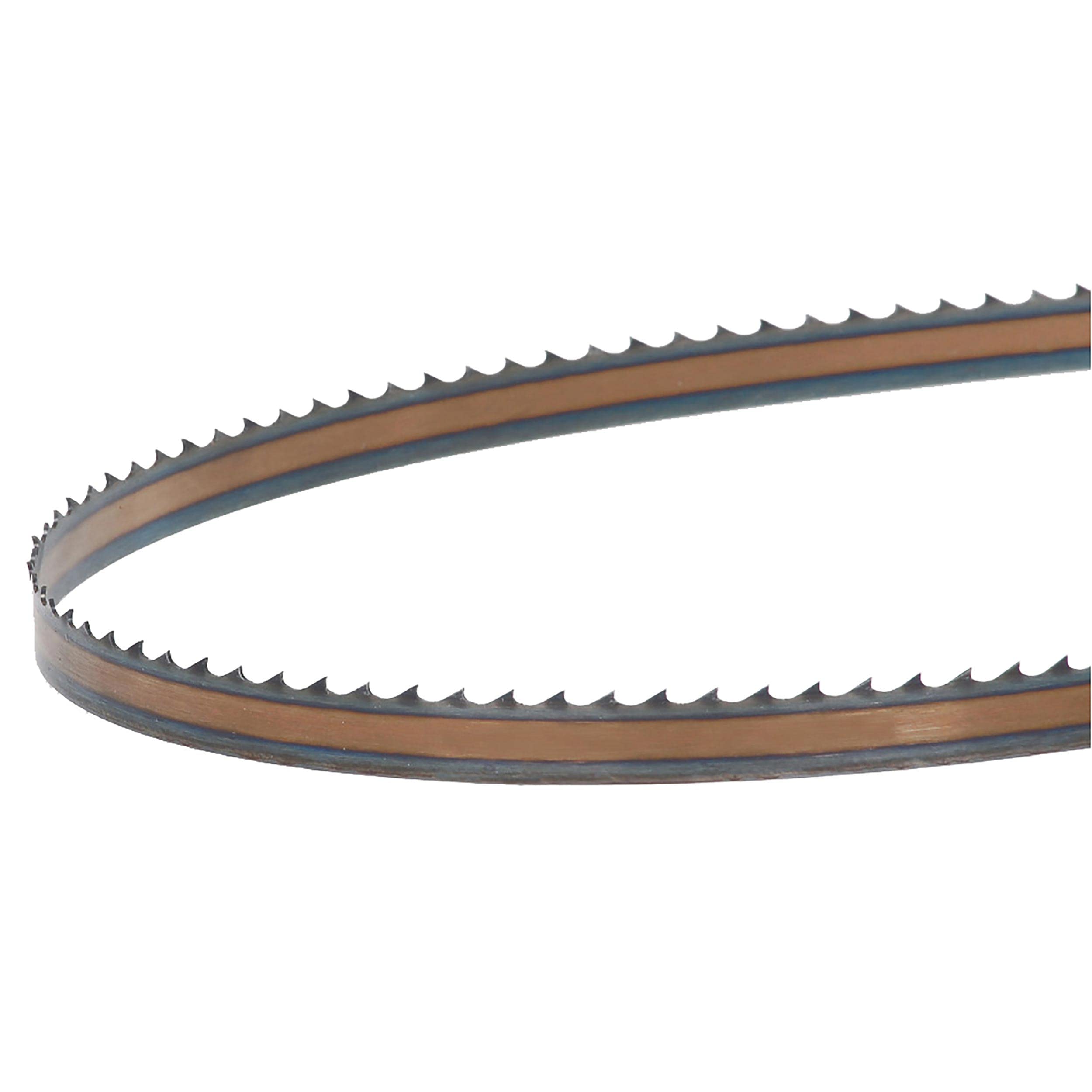 Timber Wolf bandsaw blade side view showing thin kerf for efficient resawing