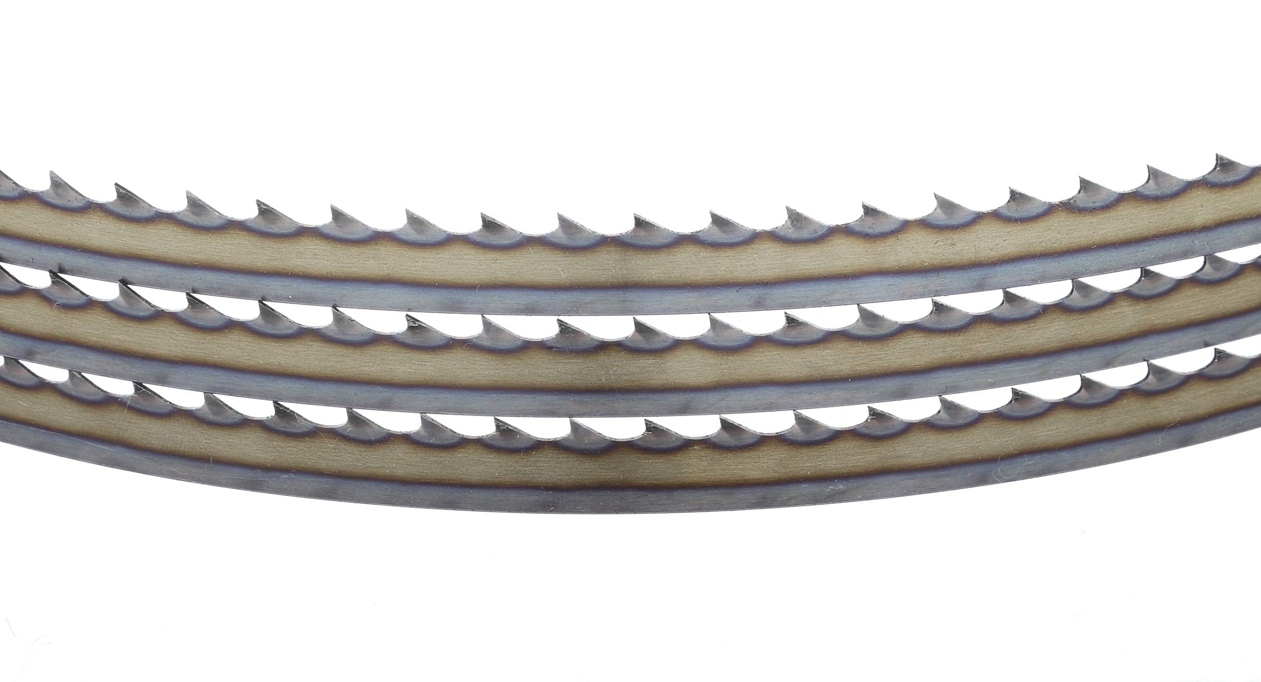 Timber Wolf induction-hardened band saw blade for consistent performance and longer life.