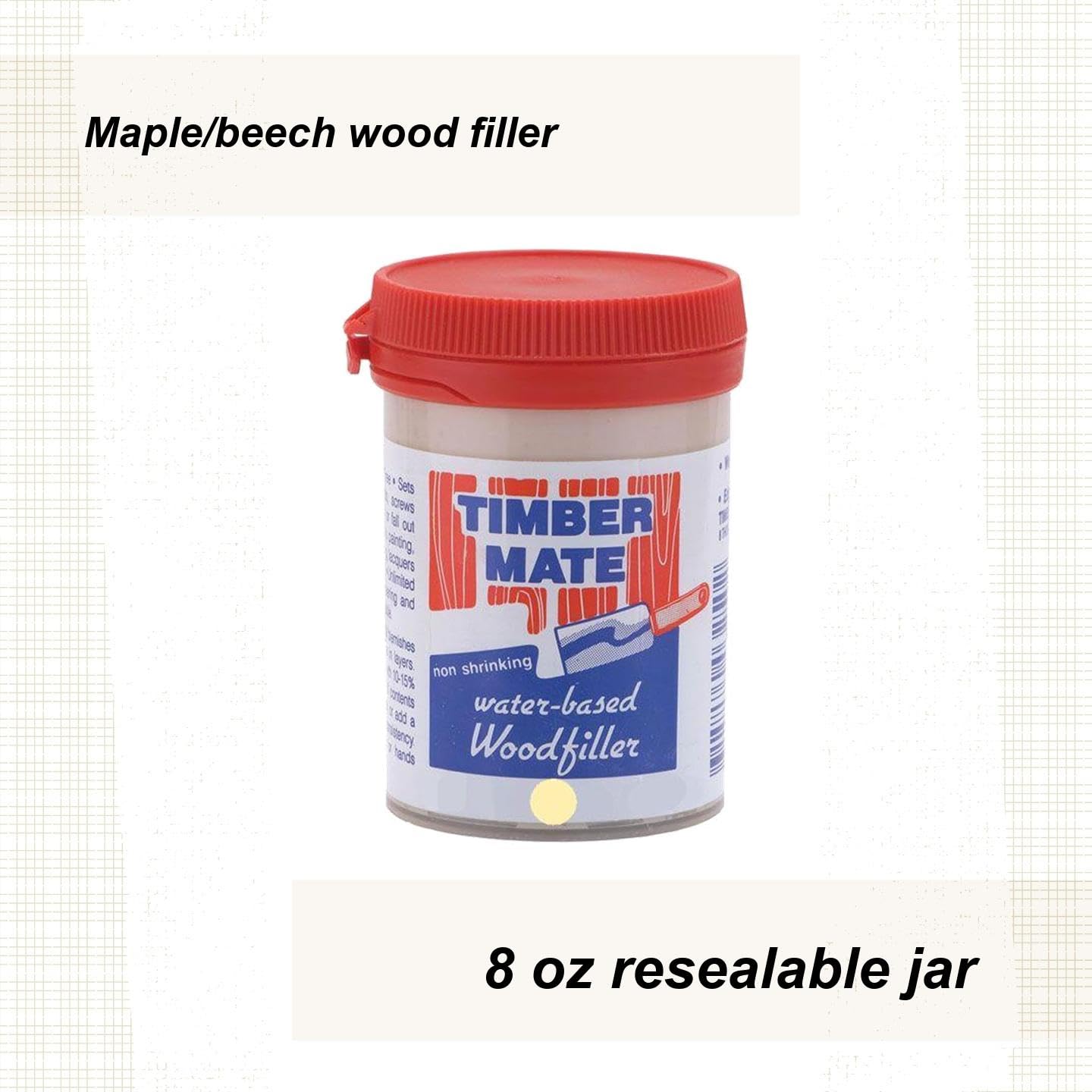 Timbermate fast-drying wood putty facilitates rapid interior repairs.