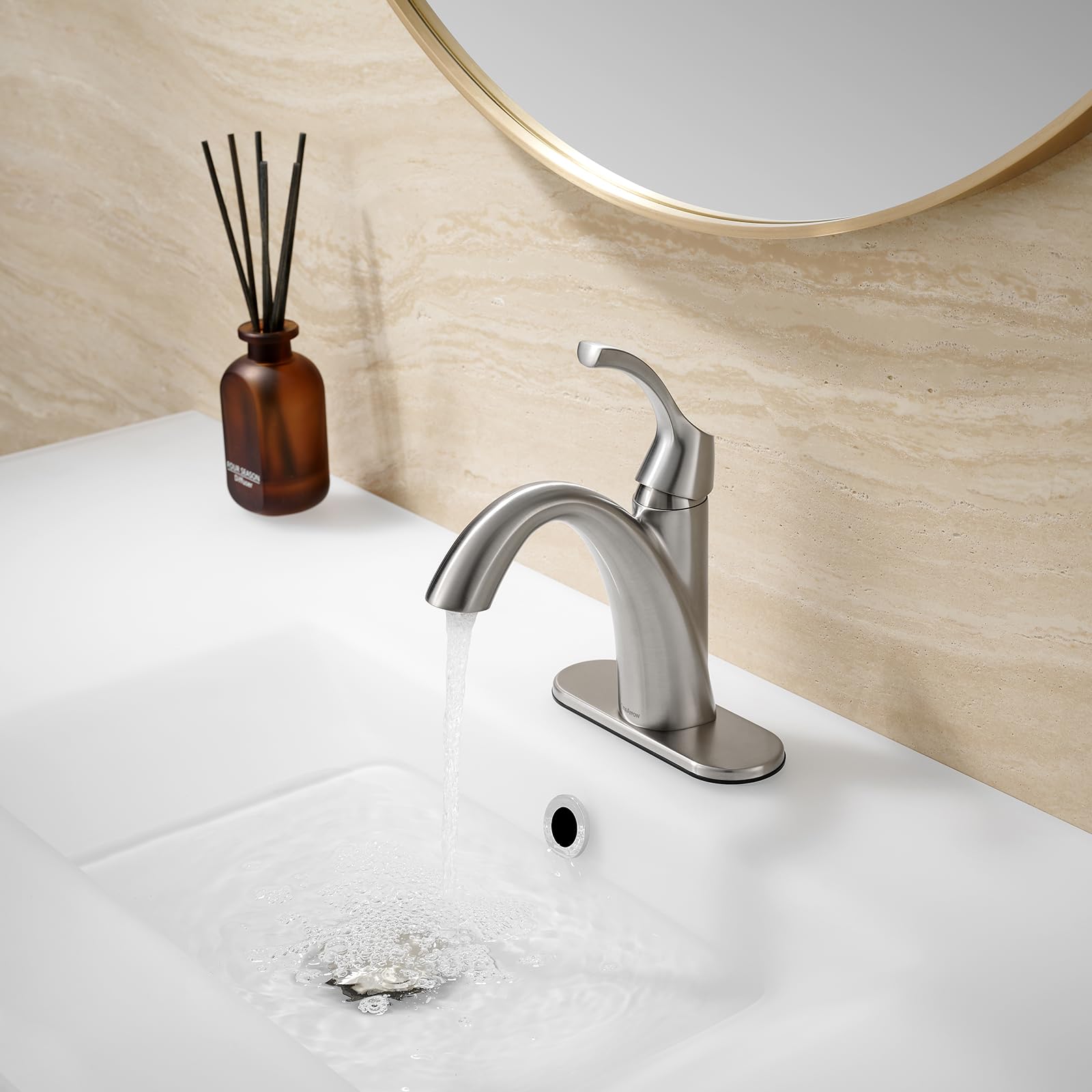 TimeArrow pop-up drain included for easy bathroom drainage