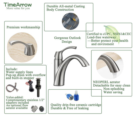 TimeArrow stainless-steel braided supply hoses provide reliable hookups
