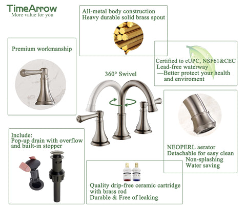 TimeArrow TAF830Y-BN pop-up drain with overflow included.