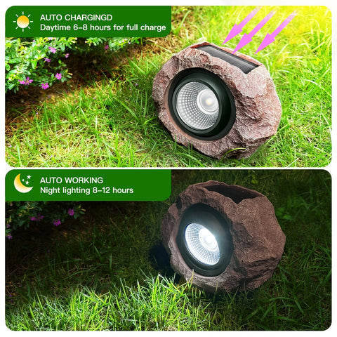 Timeflies Solar Rock Lights no wiring required for easy setup