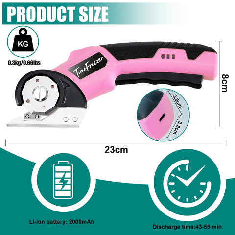 TimeFreezer cordless rechargeable battery bar highlights portable, cord-free operation.