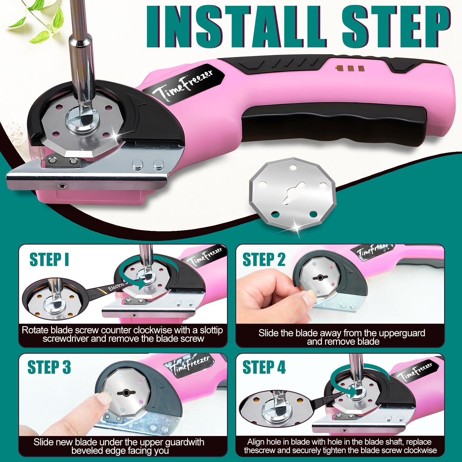 TimeFreezer ergonomic non-slip handle reduces fatigue during long use sessions.