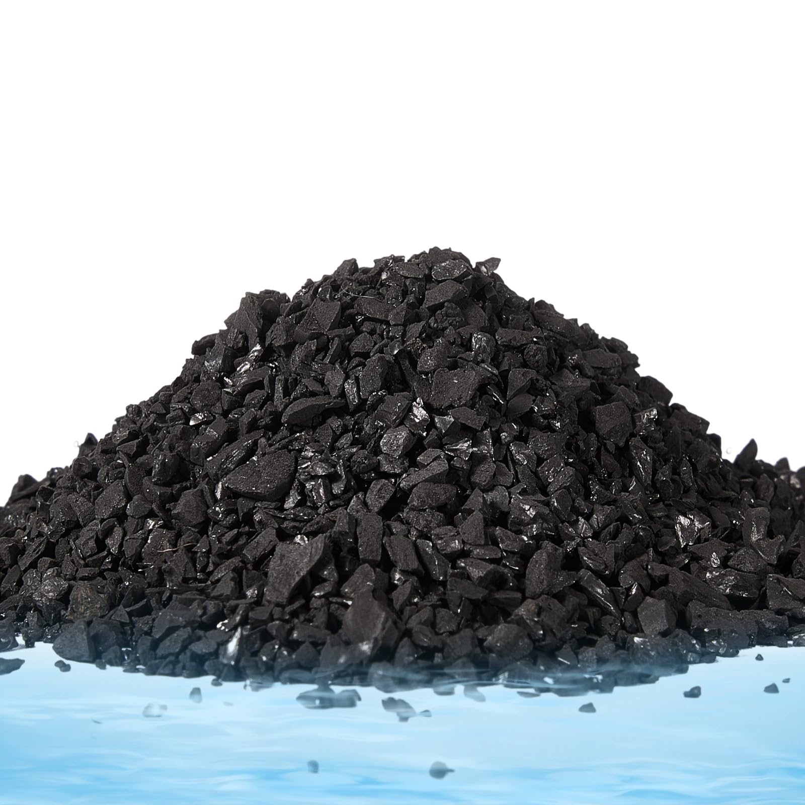 Timgle bulk coconut charcoal granules for filtration in water and air.