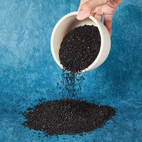 Timgle water filtration with coconut charcoal in a home setup.