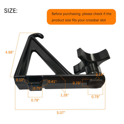 Timilge Load Stops crossbar hold a kayak securely on the rack