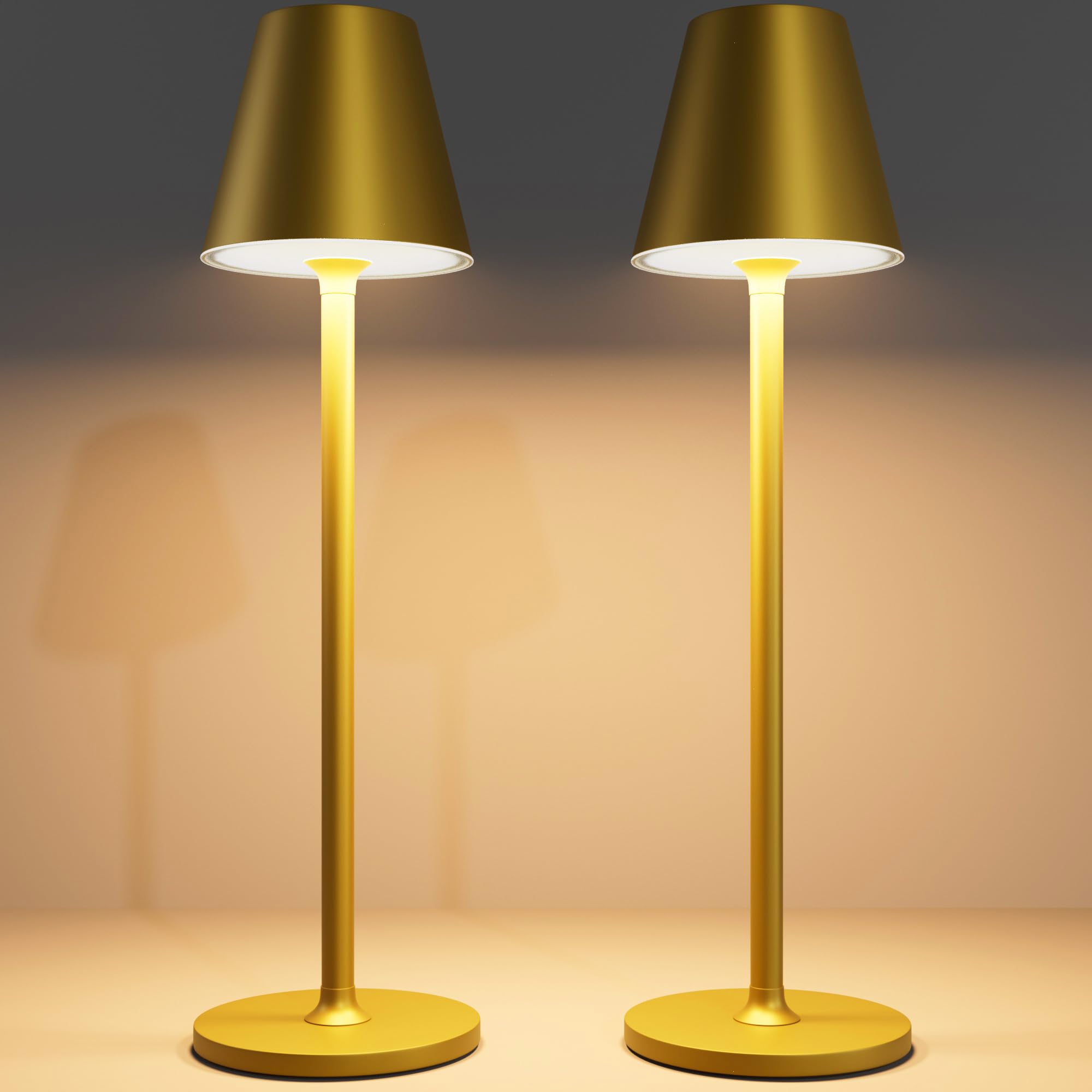 Timjorman cordless table lamp with bronze base provides stable, minimalist lighting for desks