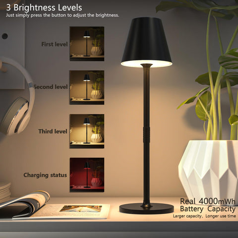 Timjorman cordless lamp top view reveals sleek minimalist silhouette