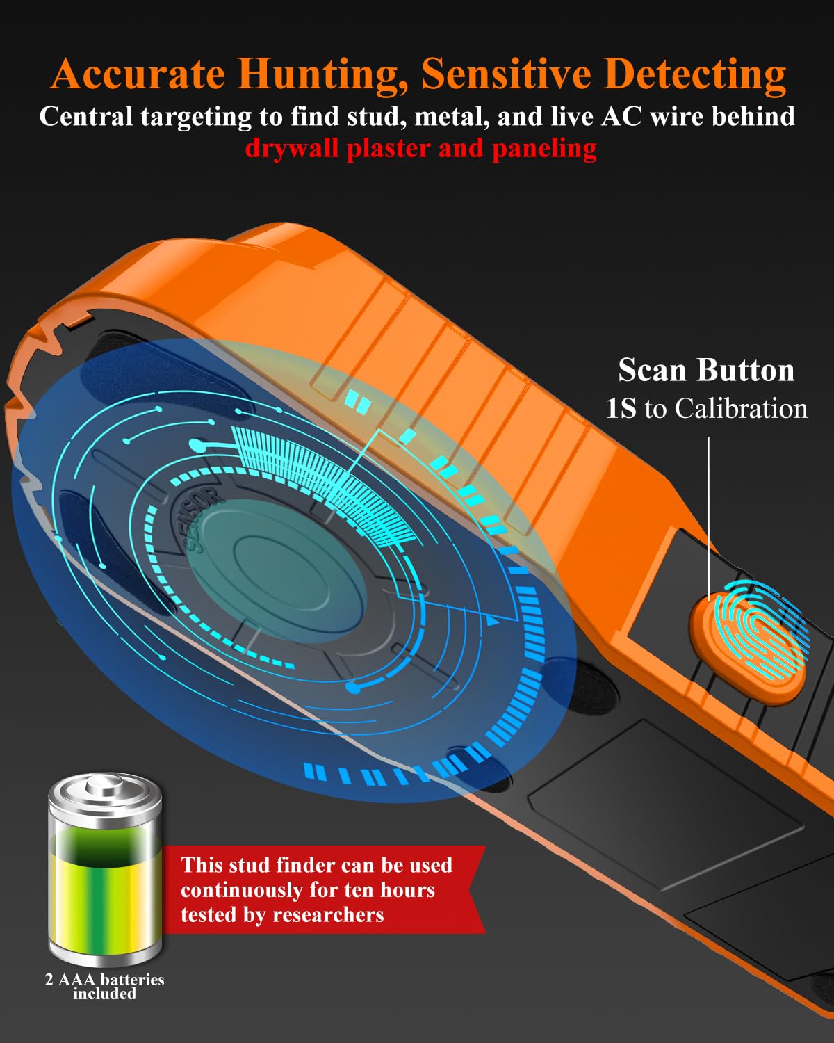 TIMORUN depth settings tailor detection to wall thickness for safer mounting.
