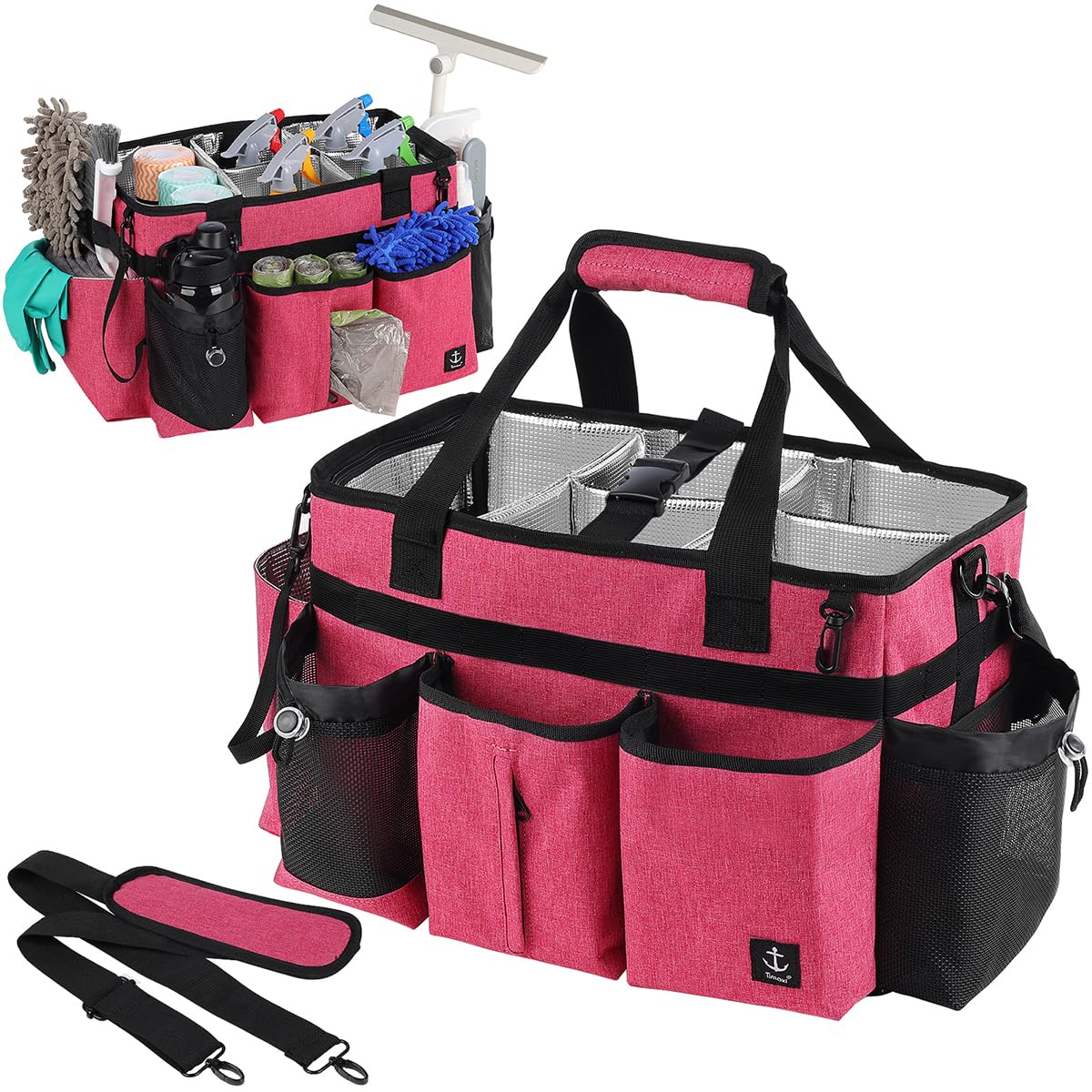 Timoxi Cleaning Caddy Bag exterior—compact, organized storage for cleaners on the go