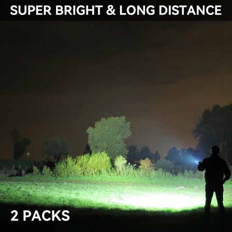 TIMSUMR two-pack flashlights ready for emergencies and outdoor adventures.