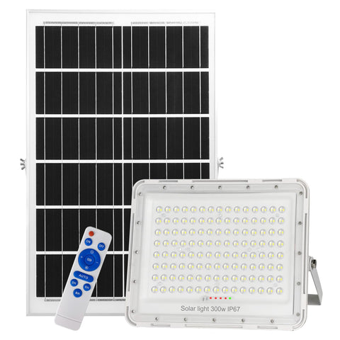 TIN SUM SOLAR ENERGY 300W flood light outdoor installation with broad yard illumination