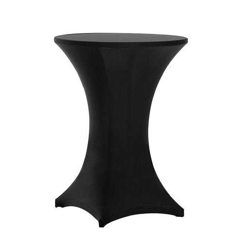 Tina's spandex tablecloth provides a snug fit for round 24x43 tables.