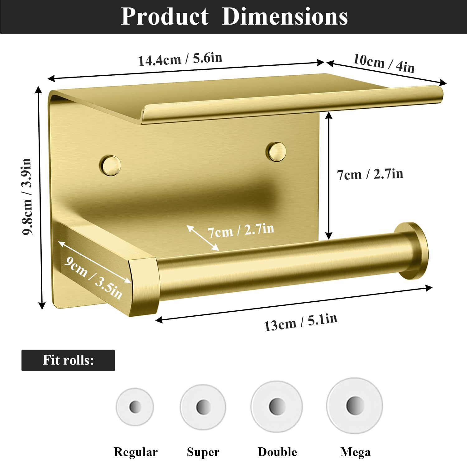 Brushed gold finish close-up highlighting the sturdy Tindbea stainless steel build