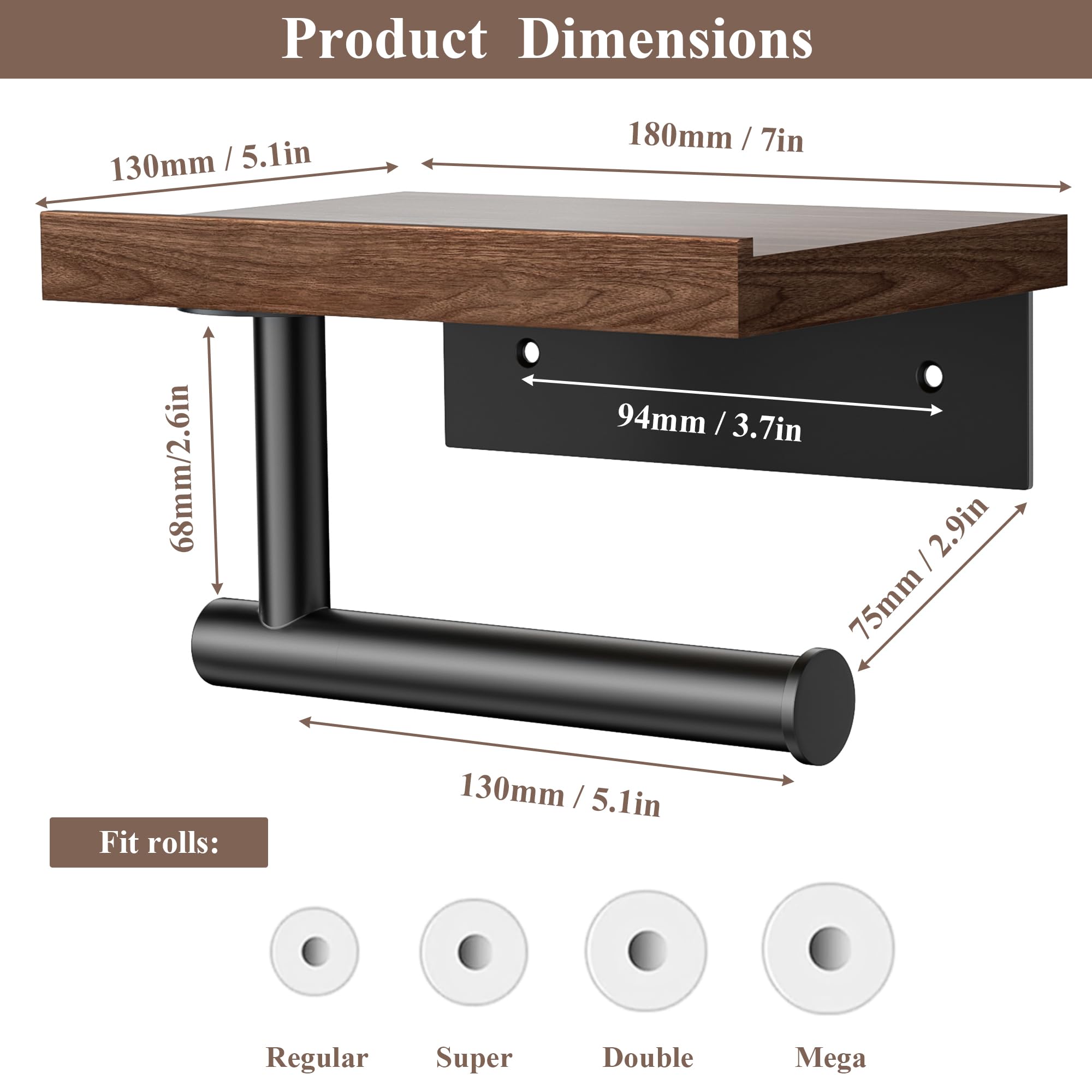 Tindbea matte black stainless hardware complements modern decor and resists humidity.
