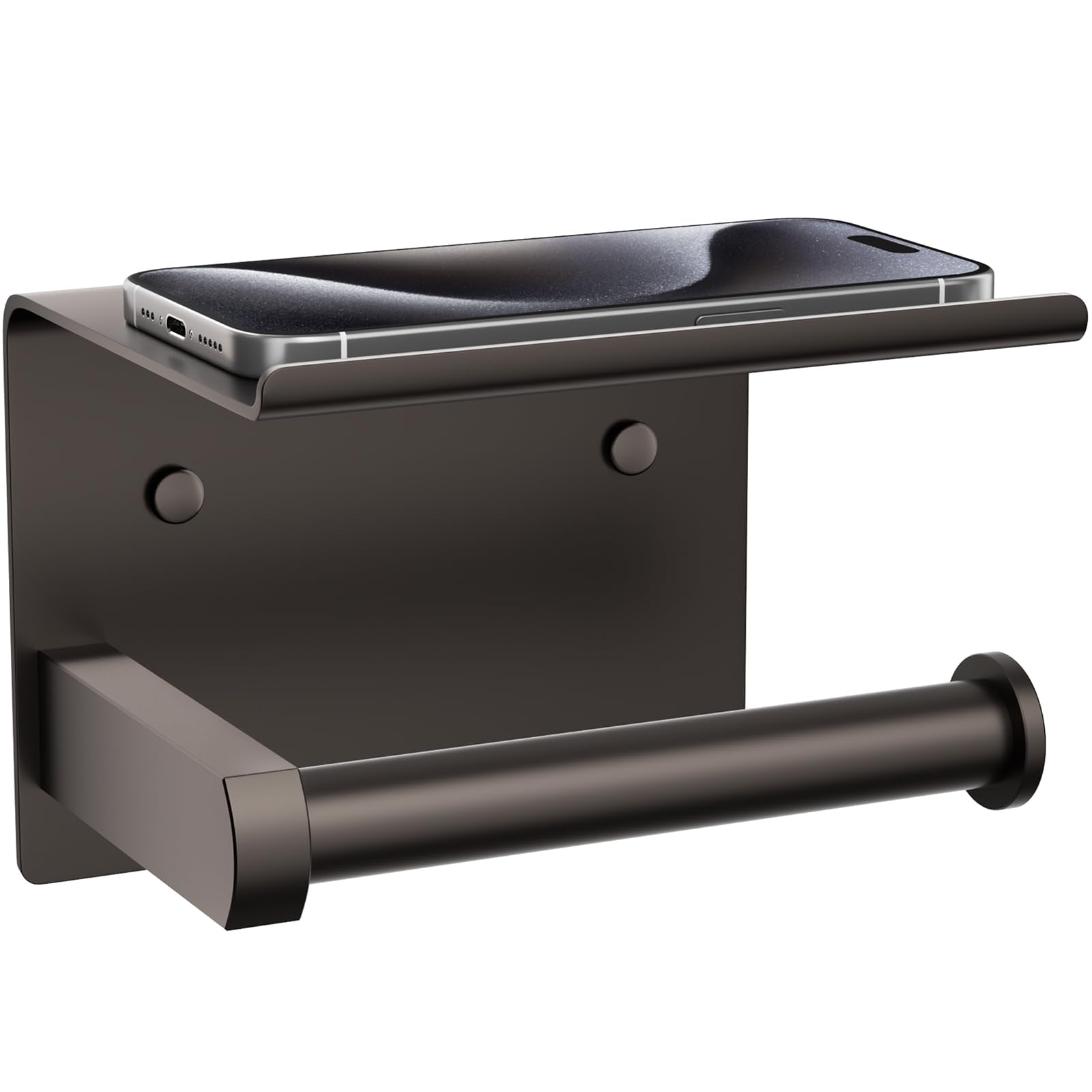 Tindbea toilet paper holder with bronze shelf wall mounted for easy bathroom access