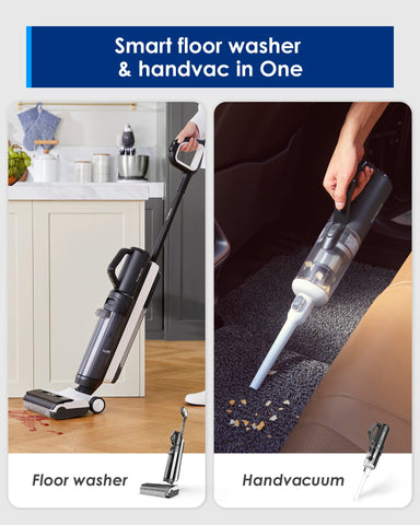 Tineco Floor ONE S5 Combo edge cleaning under baseboards for streak-free results
