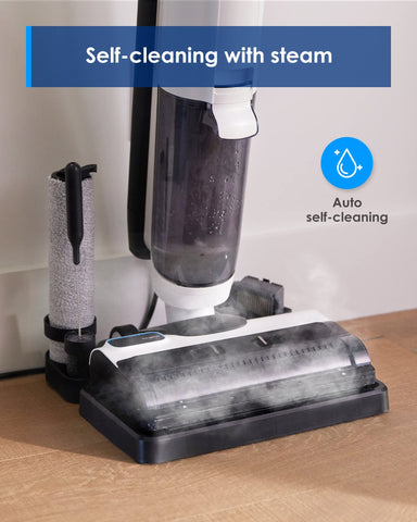 Odor-free self-cleaning with high-temperature steam on the Floor One S5