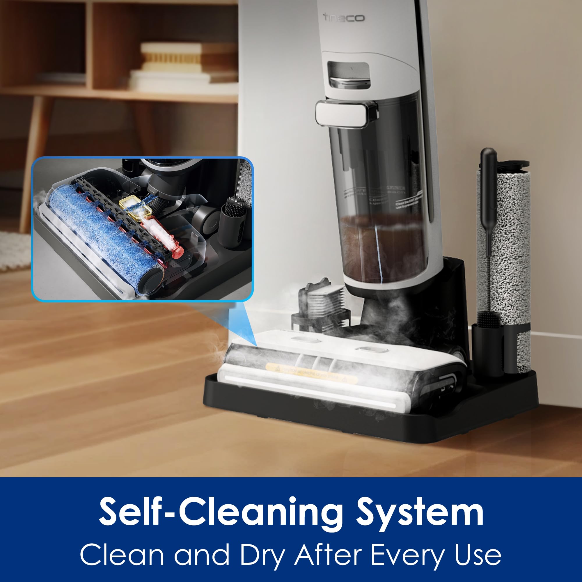 Tineco Floor ONE S7 lightweight cordless design enables multi-room cleaning