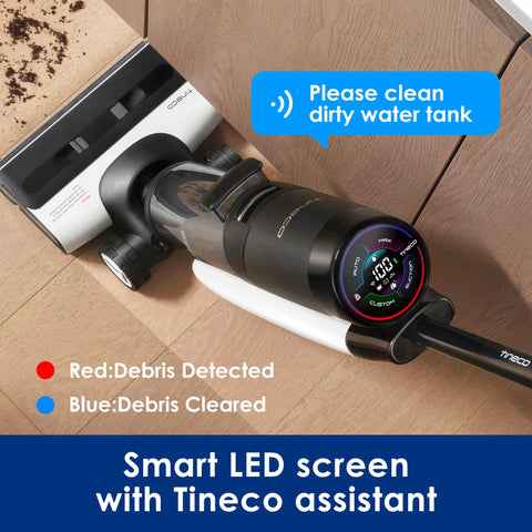 Tineco Floor ONE S7 PRO battery indicator supports uninterrupted use.