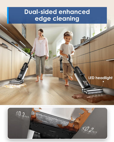 Tineco Floor ONE S7 PRO runtime display helps plan cleaning.