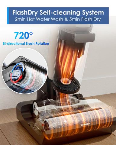 Tineco Floor One S7 self-cleaning cycle dissolves stains and dries components