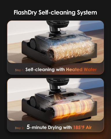 Tineco Floor One S7 Stretch up to 75 minutes runtime on a single charge