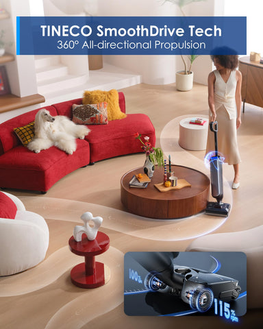 Tineco Floor One S9 Artist Pro DualBlock anti-tangle design reduces hair clogs