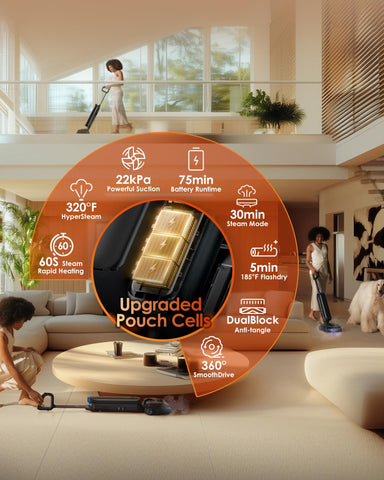 Tineco Floor One S9 Artist long runtime supports extended cleaning sessions.