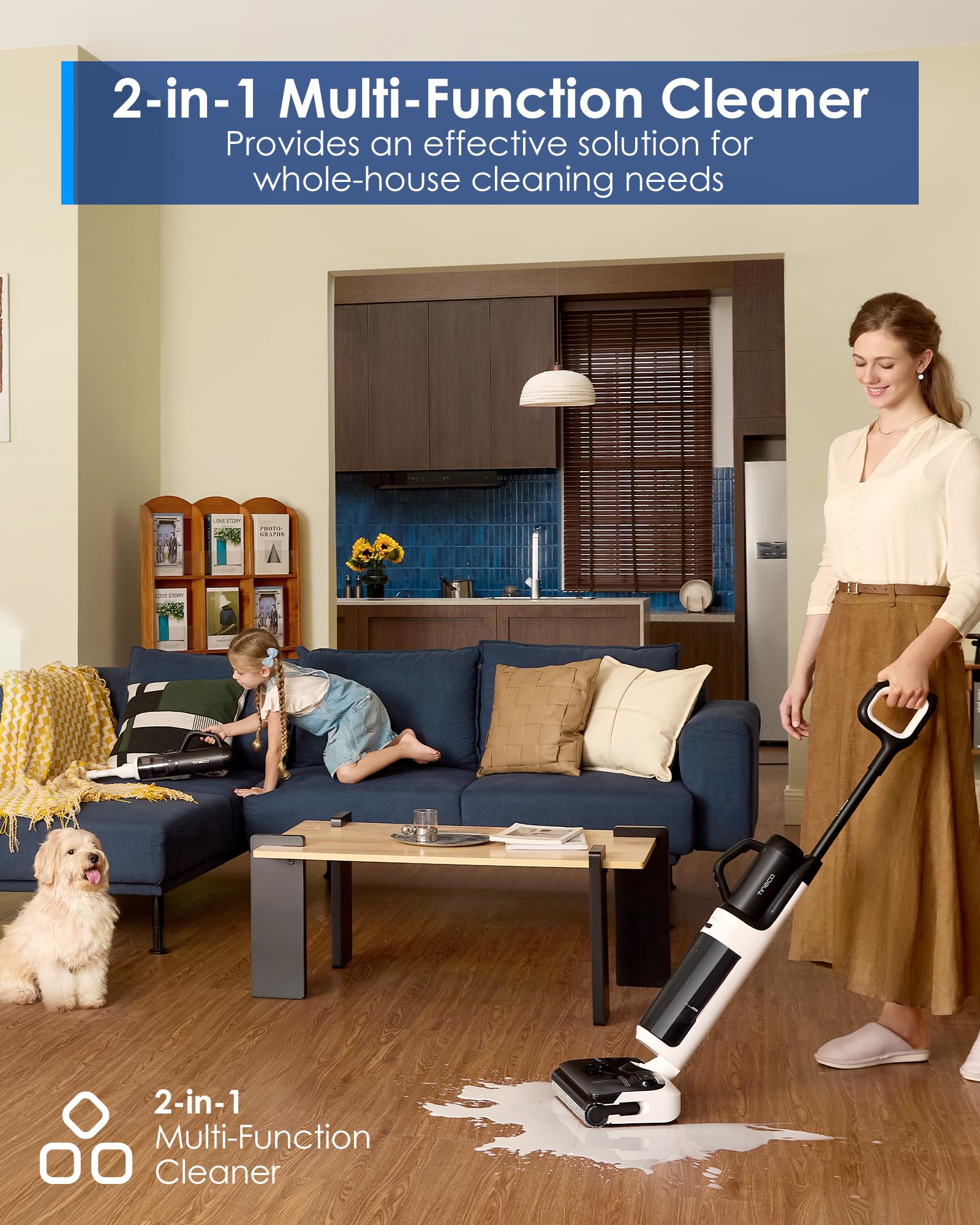 Tineco Floor One Switch i5 Stretch Breeze handheld mode with attachments for corners