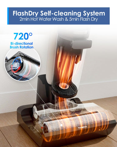Tineco Floor ONE Switch S7 uses 158 °F water to dissolve stains.