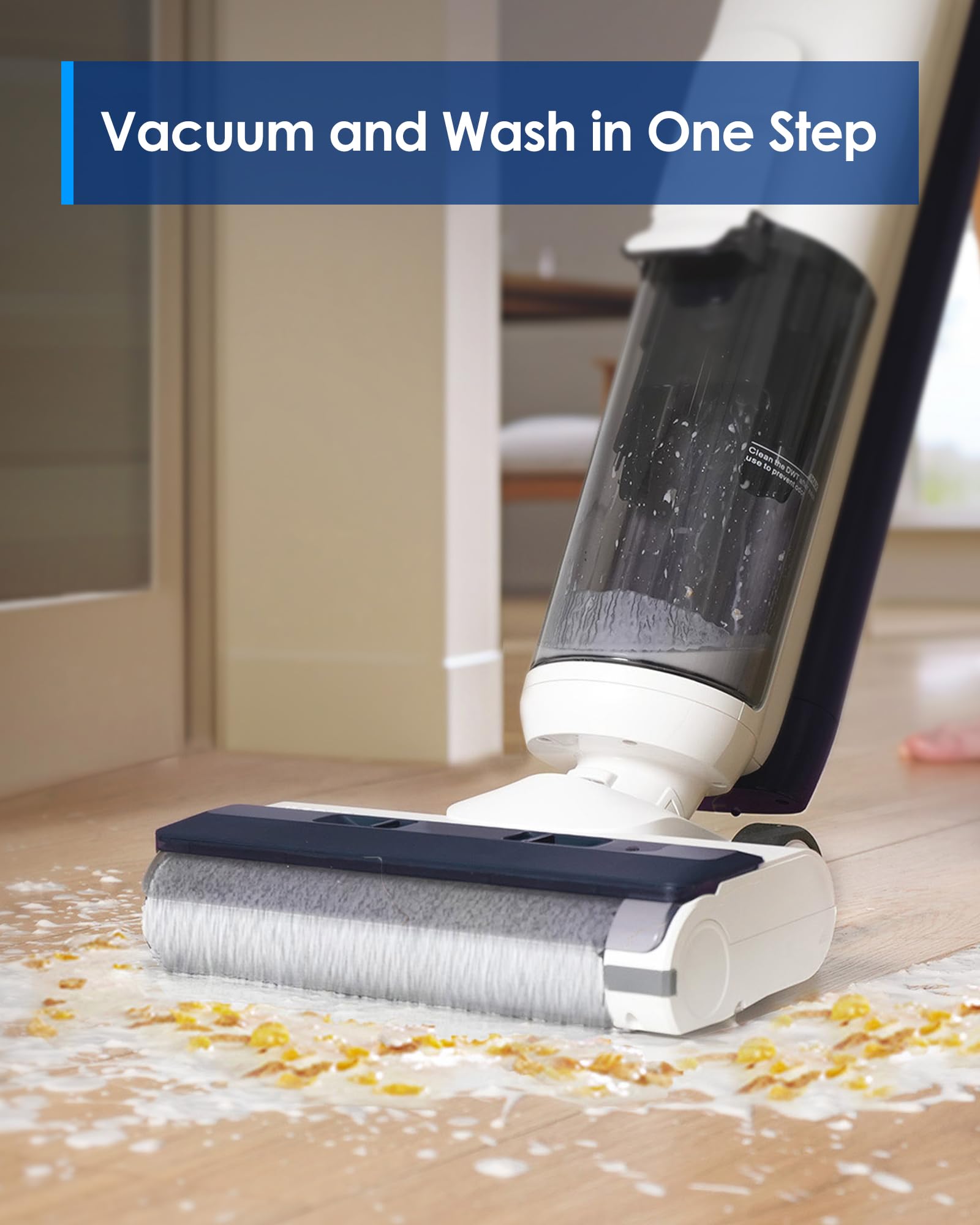 Tineco iFLOOR 5 Breeze edge-clean head reaching baseboards and corners.